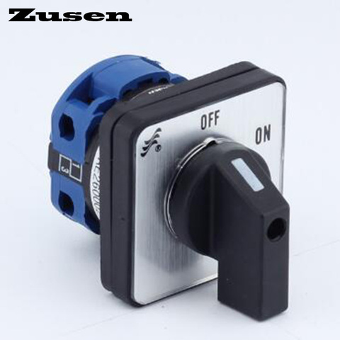 Zusen-Interruptor de cámara giratorio de 440V Ui, interruptor de cámara giratorio de 660V y 20a, 2 posiciones, 1 polos, 4 terminales ► Foto 1/1