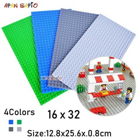 DIY bloques de construcción de 16X32X1 piezas 4 tipos de colores educativo bloques de construcción de ladrillo juguetes para los niños Compatible con legoeING ► Foto 1/5