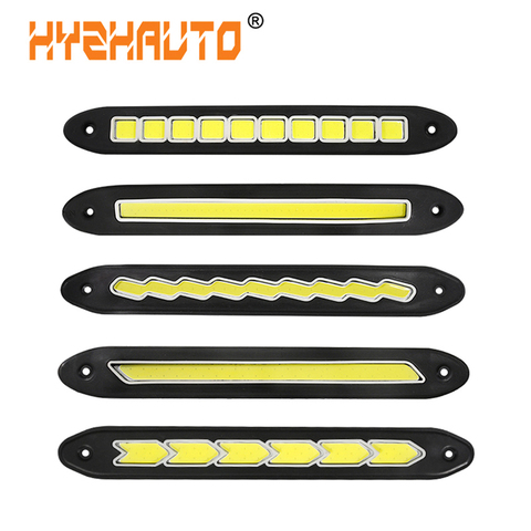 2 piezas DRL luz corriente diurna luces antiniebla LED Super brillante Flexible impermeable COB luz de conducción blanco estilo de coche ► Foto 1/6