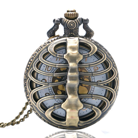 Reloj de bolsillo antiguo de cuarzo para hombre y mujer, nuevo accesorio de bronce con varillas de columna vertebral, P105, 2014 ► Foto 1/4