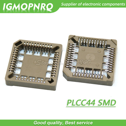 10 Uds. PLCC44-SMD enchufe IC, adaptador de enchufe PLCC44, convertidor de PLCC-44 PLCC de 44 pines ► Foto 1/1