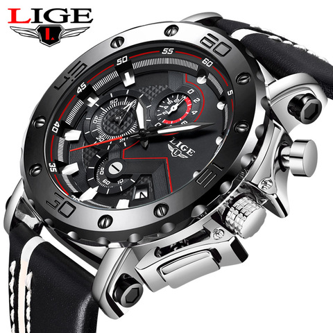Relojes LIGE para hombre, reloj deportivo militar de lujo de marca
