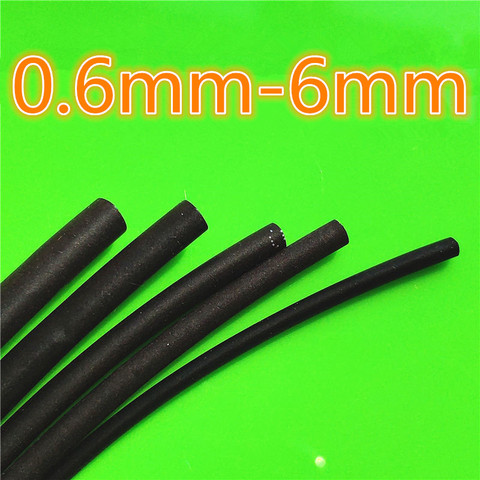 1 metro 2:1 negro 0,6mm 0,8mm 1mm 1,5mm 2mm 2,5mm 3mm 3,5mm 4mm 4,5mm 5mm 6 tubo de Tubo termorretráctil de alambre Dropshipping ► Foto 1/1