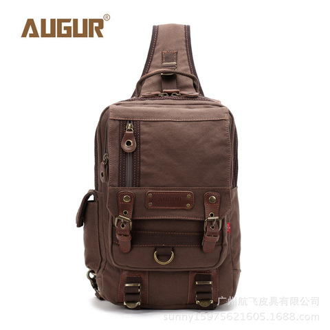 Augurr-bandoleras multifunción de lona para hombre, bolso cruzado, informal, de viaje ► Foto 1/6