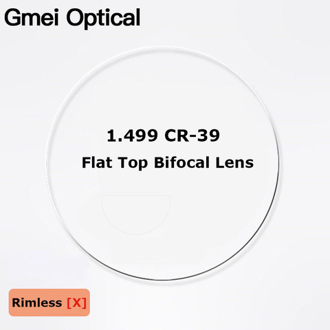 1.499 CR-39 plana bifocales gafas lentes ópticas personalizado Round Top Bifocal óptica gafas lentes de 2 piezas ► Foto 1/6