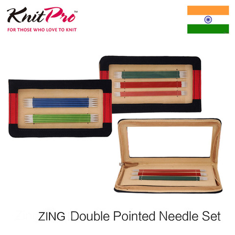 Knitpro Zing 15/20cm doble punta de aluminio conjunto de agujas de tejer Deluxe y suave Utensilios de costura ► Foto 1/5