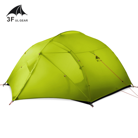 UL GEAR 3F con revestimiento de silicona 15D para 3 personas, 3/4 estaciones, acampada, senderismo, tienda ultraligera con lámina de suelo a juego ► Foto 1/6