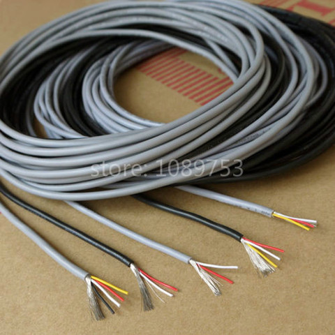Cable controlado 28AWG 3 núcleos cables blindados auriculares Cable Audio líneas ► Foto 1/4