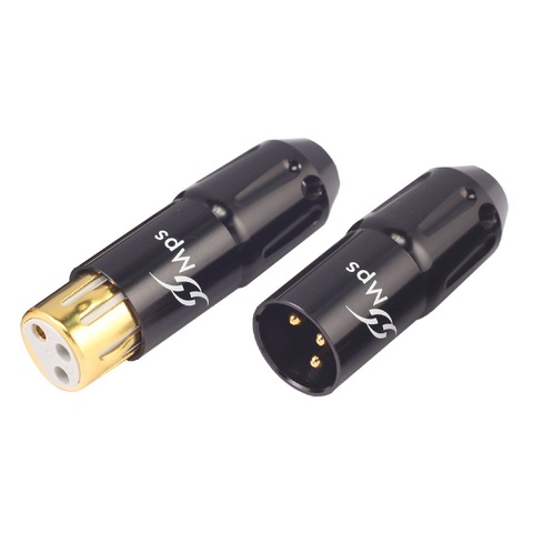 HiFi diputados César-W/M HiFi equilibrado interfaz XLR macho 24K chapado en oro Mujer hombre xlr 3 pin micrófono conector de Audio del micrófono ► Foto 1/6