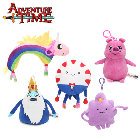 Juguetes de peluche con llavero de Adventure Time, colgante de juguete de muñecos de peluche con llavero de Jake, Rey hielo, Lady Rainicorn, Butler, menta, 10-19cm ► Foto 1/6