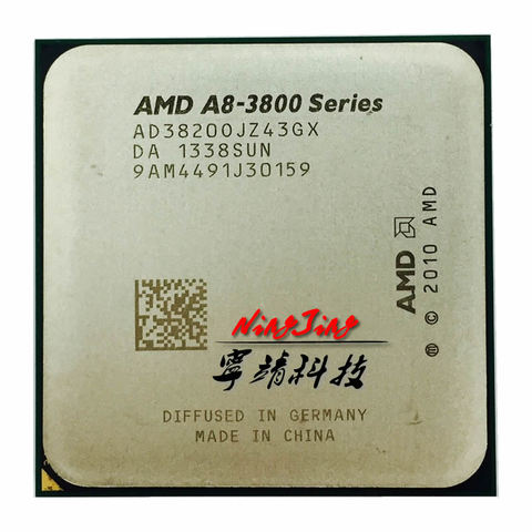 AMD A8-Series A8-3820 2,8 A8 3820 GHz Quad-Core CPU procesador AD3820OJZ43GX hembra FM1 ► Foto 1/1