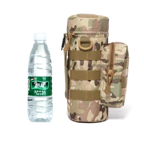 Botella de agua para deportes de exterior, bolsa táctica militar Molle, bolsa portátil para hervidor de agua ► Foto 1/6