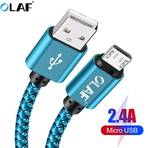 OLAF-cable Micro usb de carga rápida para móvil, cable de datos de carga rápida trenzado de 5V, 2,4 a para samsung, huawei, xiaom ► Foto 1/6