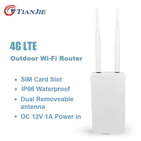 TIANJIE-enrutador wifi CPE905 de alta velocidad 4g lte, IP66, resistente al agua, para exteriores, 4g, cpe, antena dual externa, enrutador inalámbrico cpe con sim ► Foto 1/6