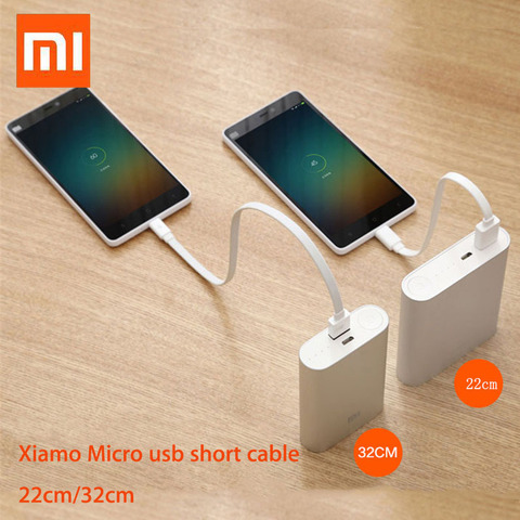 Xiaomi-cable powerbank Original de 22/32cm, Cable Micro USB de datos de carga corta para banco de energía, Cable de cable Micro USB para Android ► Foto 1/6