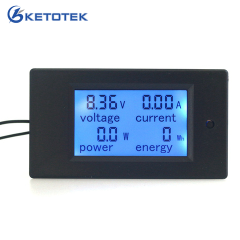 DC 6,5 ~ 100 V 0 ~ 20A LCD Digital voltímetro amperímetro potencia medidor de energía módulo muestra V W Wh ► Foto 1/6