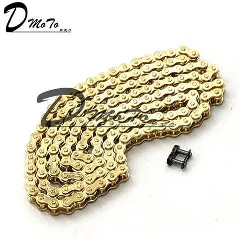 Oro color cadena 25H 144 enlaces con 1pc conexión maestra de repuesto para 2 tiempos 47cc 49cc motor Mini Moto Dirt ATV bicicleta de bolsillo ir Kart ► Foto 1/4