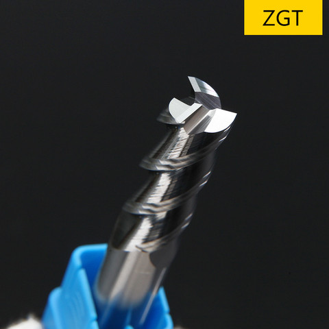 ZGT-fresadora Cnc HRC50 de 3 flauta de cobre de aluminio, cortador de Metal y madera, fresa de extremo de carburo de 1mm, 2mm, 3mm, 4mm, 5mm y 6mm ► Foto 1/6