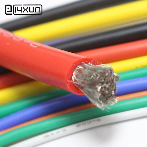 EClyxun-Cable de silicona Ultra flexible, Cable de prueba de alta temperatura, 4, 6, 7, 8, 10, 11, 12, 13, 14, 15, 16, 17, 18, 20, 22, 26, 28, 30 AWG ► Foto 1/6