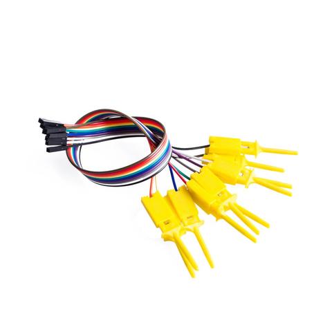 10 Uds 200mm de alta eficiencia Clip de gancho de prueba lógica Analizador de Cable pinza sonda pinza de prueba Kit amarillo/rojo ► Foto 1/2