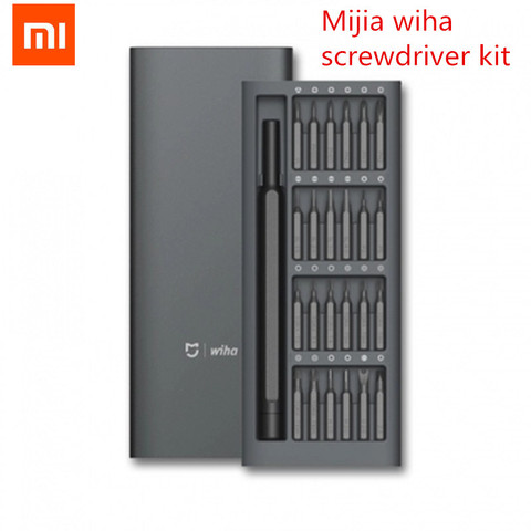 Xiaomi Mijia Wiha-Juego de destornilladores de uso diario, 24 brocas magnéticas de precisión, caja de aluminio, Kit de hogar inteligente, 2022 ► Foto 1/6
