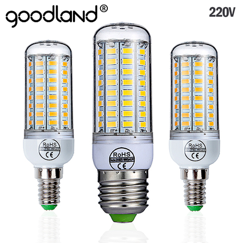 Lámpara LED Goodland E27 220V bombilla LED SMD 5730 E14 luz LED 24 36 48 56 69 72 LEDs lámpara de bulbos de maíz para iluminación del hogar ► Foto 1/6
