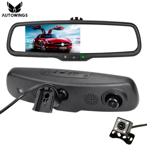 Cámara de Vista trasera de coche de 5,0 pulgadas, 1080P, con Monitor DVR para grabadora de vídeo automática, Monitor de espejo retrovisor, control automático de atenuación y estacionamiento ► Foto 1/1