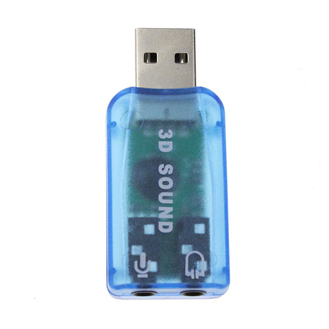 Mini tarjeta de sonido USB 3D externa, adaptador para tarjeta de Audio de 5,1 canales, micrófono de altavoz de 3,5mm, interfaz de auricular para PC y ordenador ► Foto 1/5