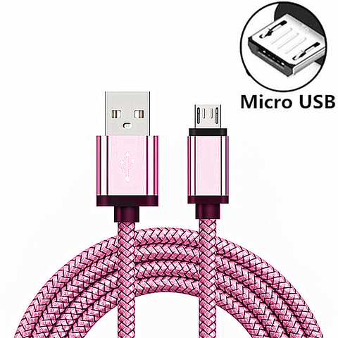 Micro USB Cable de carga para Samsung Galaxy A3/A5/A7 J3 2016 J4 J6 A6 más J7 J8 A2 Pro 2022 S6 S7 borde Nota 5 J5 cargador Cable ► Foto 1/6