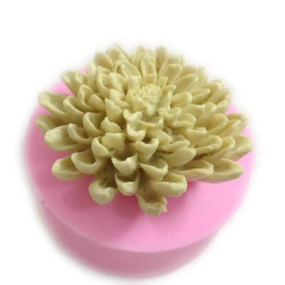 3D crisantemos flores moldes de silicona para jabón vela de arcilla molde utensilios para decoración de tortas con Fondant pastel de Chocolate al horno moldes H548 ► Foto 1/3