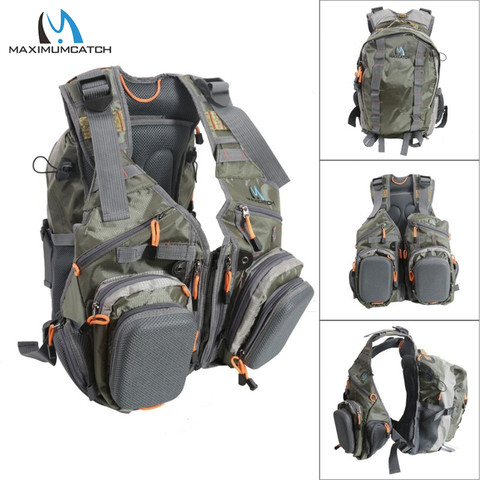 Chaleco de pesca Maxcatch Fly con bolsillos multifunción tamaño mochila de pesca ajustable. ► Foto 1/6