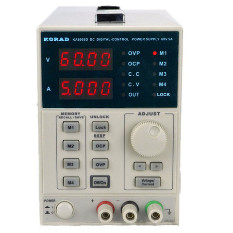 KORAD KA6005D-precisión Variable ajustable 60 V, 5A fuente de alimentación lineal CC calidad de laboratorio regulada Digital ► Foto 1/1