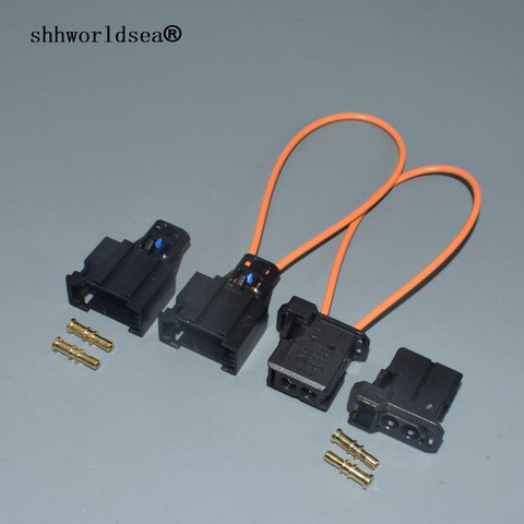 Shhworlsea-cable de fibra óptica para coche, Conector de anillo de bucle de plástico hembra 2-1355426-1 4E0 973 202, macho y hembra para audi y vw ► Foto 1/1