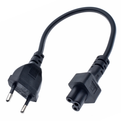 La UE adaptador de alimentación de Cable Europea 2pin macho a IEC 320 C5 Micky Cable adaptador para portátil fuente de alimentación 1 unids ► Foto 1/1