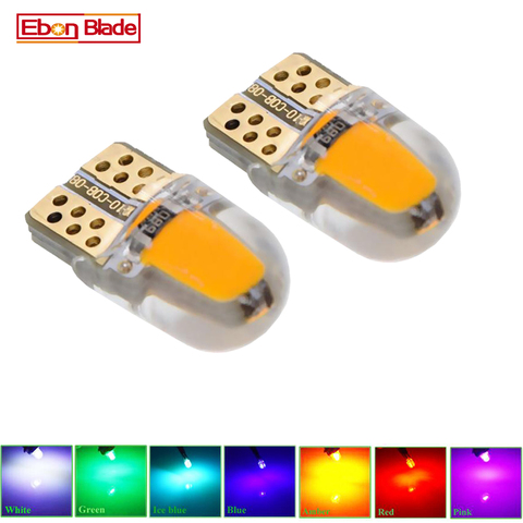 Bombillas de luz Led para coche T10 W5W, 12V, 2/4, 194, 168, Cob de silicona, lámpara Interior ámbar, amarillo, naranja, rojo y blanco, 2825 Uds. ► Foto 1/6