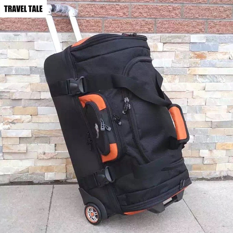 TRAVEL TALE-Bolsa de equipaje con ruedas para hombre y mujer, Maleta grande para carro, ropa de gran capacidad, 27 