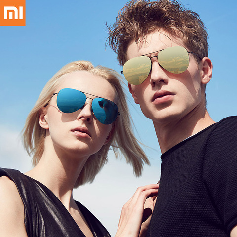 Gafas Xiaomi sol polarizadas de nailon de la marca TS, gafas de sol de acero inoxidable, coloridas gafas de sol RETRO 100% a prueba de UV para viaje de hombre y mujer ► Foto 1/6