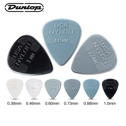 1 pieza Dunlop Nylon Max agarre estándar de la guitarra Pick Plectrum mediador guitarra Gicks 0,6/0,73/0,88/1,0/1,14/1,5mm guitarra ► Foto 1/6