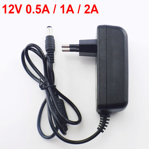 100-240 V AC a DC adaptador de alimentación adaptador de cargador 5 V 12 V 1A 2A 3A 0.5A enchufe de la UE de EE. UU. 5,5mm x 2,5mm para la lámpara de tira del LED del interruptor ► Foto 1/6