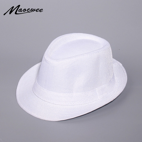 Sombrero de Jazz blanco para mujer y hombre, sombrero Panamá para exteriores, primavera y verano, 2022 ► Foto 1/6