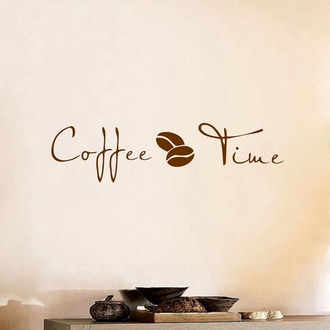 Coffee Wall Art Decal Sticker, vinilo pegatinas de café para pared para cafetería o decoración de oficina ► Foto 1/6
