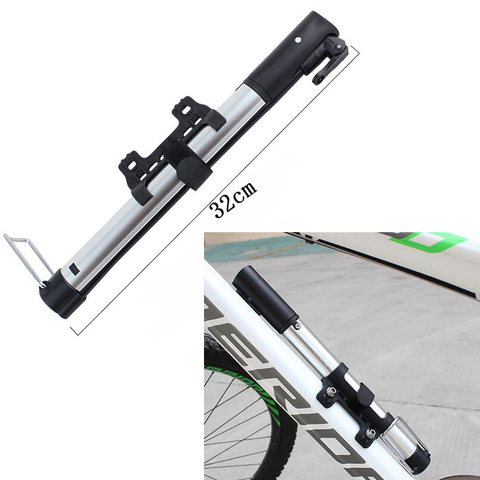 Inflador de aleación de aluminio para neumáticos de bicicleta, minibomba de aire ultraligera para ciclismo, Color plateado ► Foto 1/6