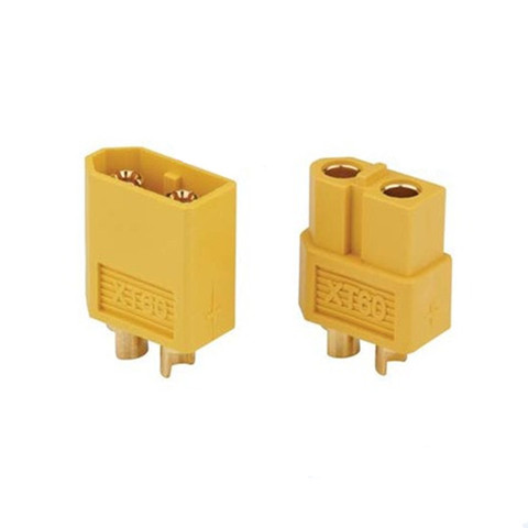 Conector XT30 XT60 amarillo de alta calidad, macho, hembra, dorado, batería chapada, enchufe para Avión RC, 10 Uds. ► Foto 1/3