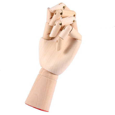 Maniquí de dibujo de mano de madera para artistas humanos, modelo de Maniquí de 20/25/30cm, 1 pieza, mano de maniquí extremidades móviles ► Foto 1/6