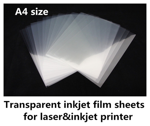 Hojas de película transparente, tamaño A4, 100%, para impresora de inyección de tinta y láser ► Foto 1/1