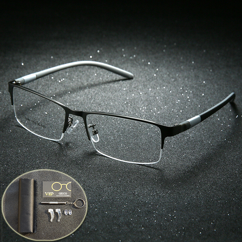 Gafas de titanio montura de gafas de hombre gafas de lectura óptica de ordenador lente de ojo claro hombre gafas lunette de vue ► Foto 1/6