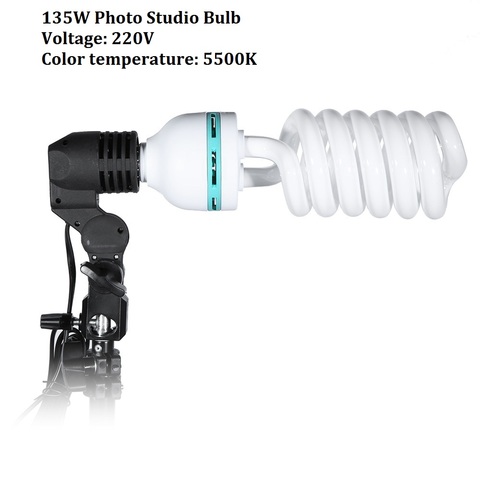 Lightdow 1 piezas E27 220 V 5500 K 135 W foto estudio bombilla Video cámara Digital fotografía luz del día la luz de la lámpara ► Foto 1/6