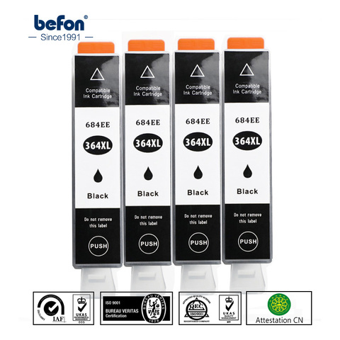 Befon X4 364 Compatible cartucho de repuesto para HP 364 HP364 684EE 684 cartucho de tinta negro para Deskjet serie 3070A 5510 impresora 6510 ► Foto 1/6