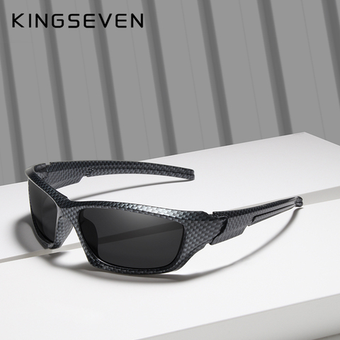 KINGSEVEN-gafas de sol polarizadas TR90 para hombre, Marco de fibra de carbono, gafas de conducción de pesca, venta limitada, 2022 ► Foto 1/6