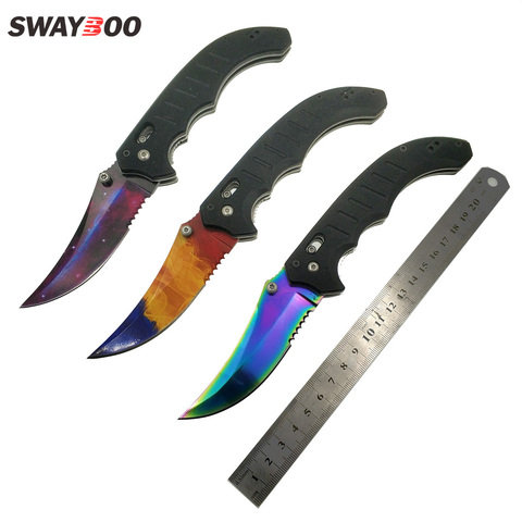 Swayboo-cuchillo plegable Real CS:GO, cuchillo de supervivencia G10 con mango ► Foto 1/6